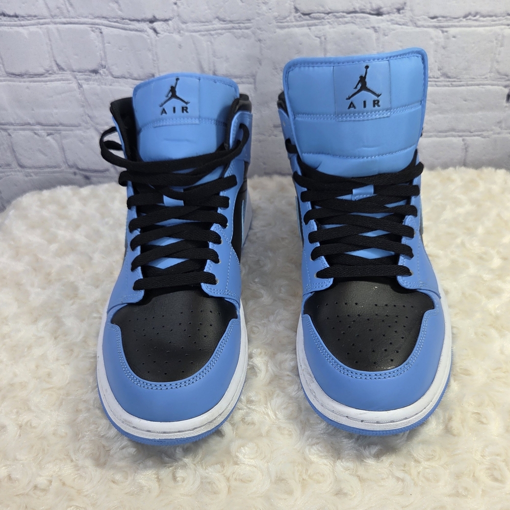 Nike Air Jordan Mid Blue and Black Sneakers - Picture 2 of 9